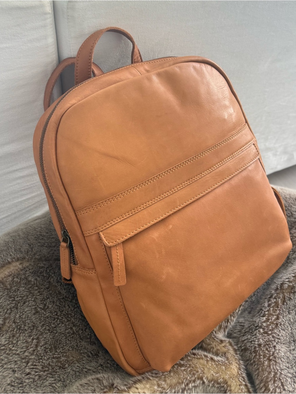 Marta Ponti (MP Portugal) Tan Leather Backpack BNWT